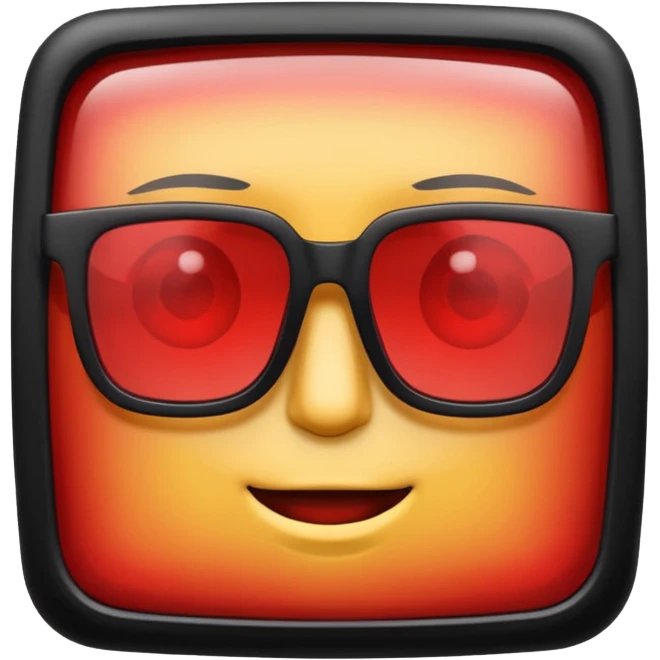 square glasses with red lenses emoji