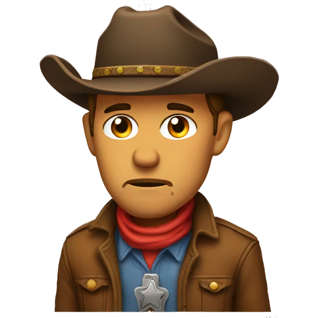 Sad cowboy emoji