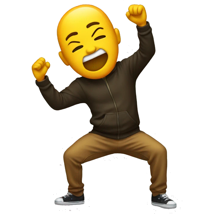 An emoji making a dab emoji