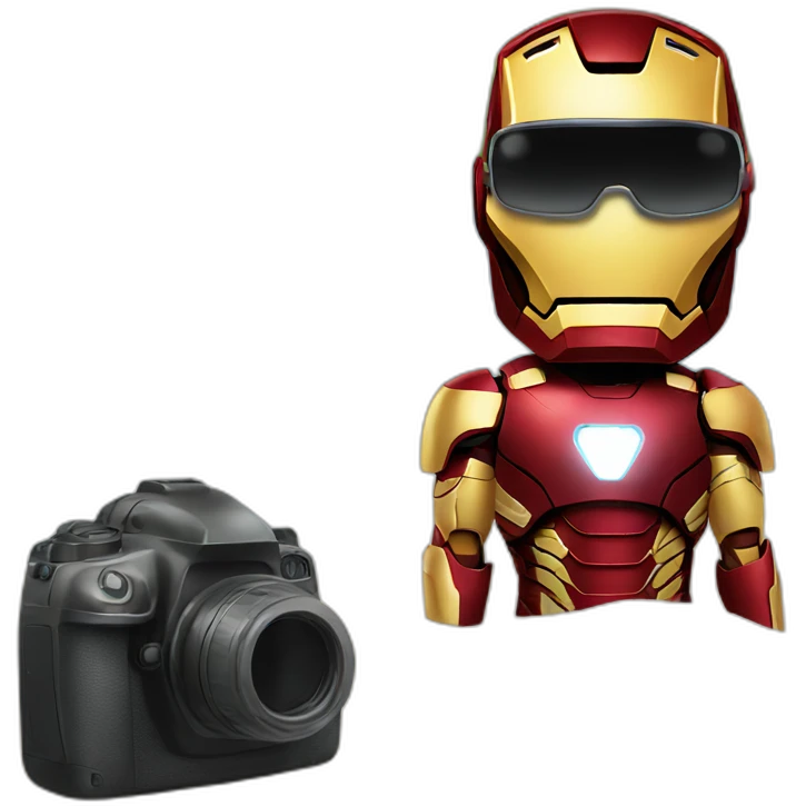 iron man on the beach with dark sunglasses emoji