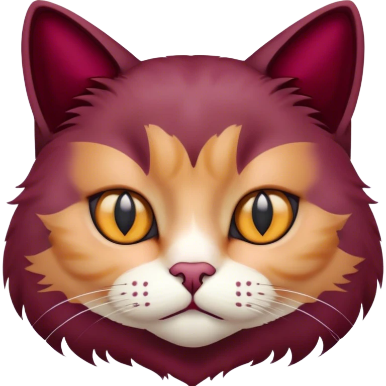  cat gazing intensely Burgundy emoji