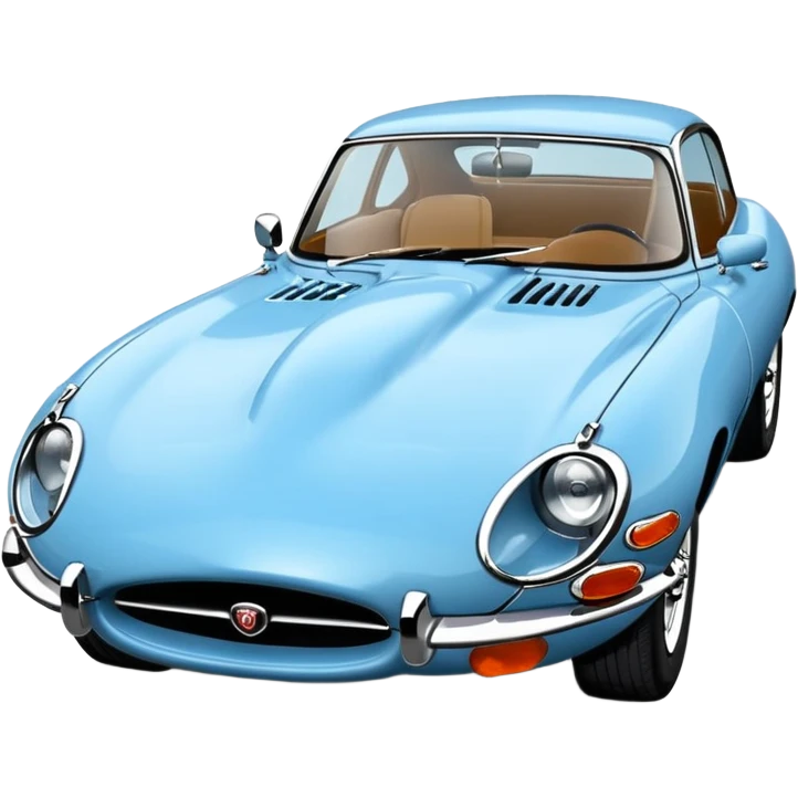 1970 e type jaguar 2+2 light blue  emoji