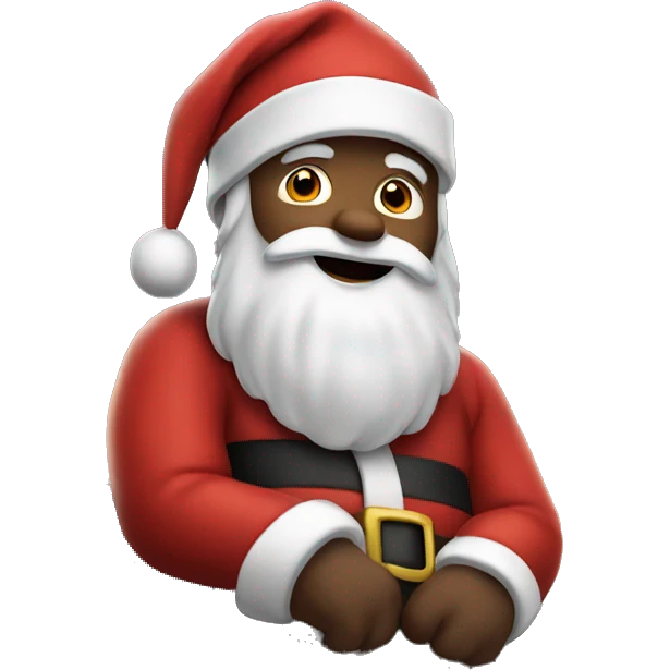 Santa on a rooftop emoji