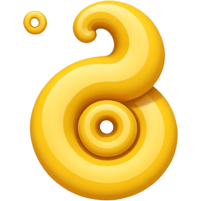 Thin Yellow Spiral swirl emoji
