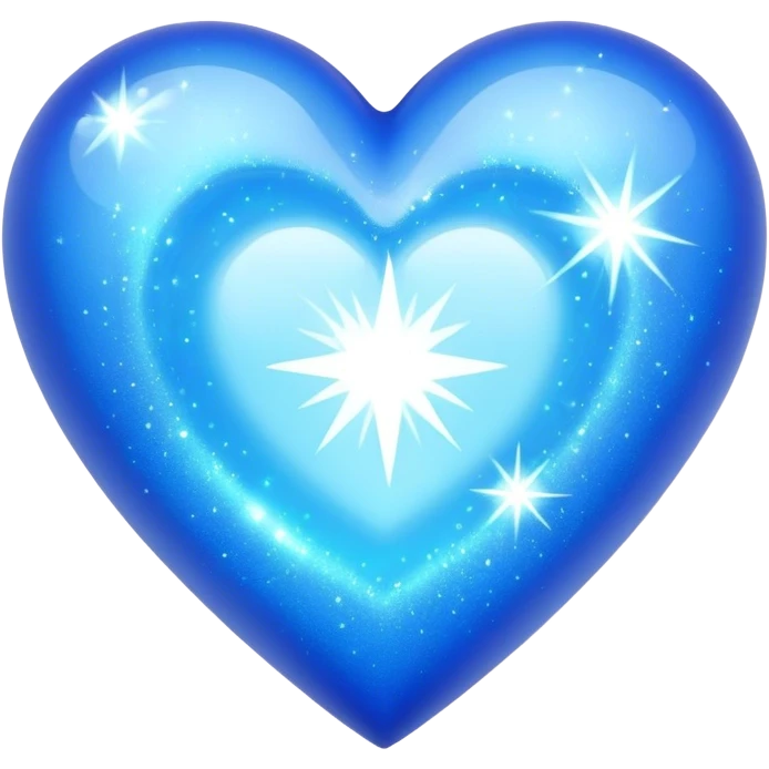 Blue heart with sparkle emoji