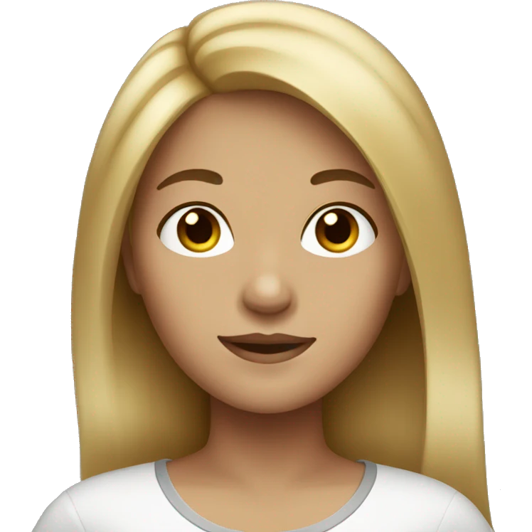 Dark blonde hair girl emoji