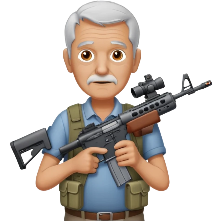 Old man with ar15 emoji