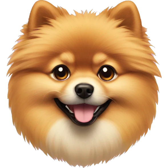 Combination of party emoji and a Pomeranian emoji