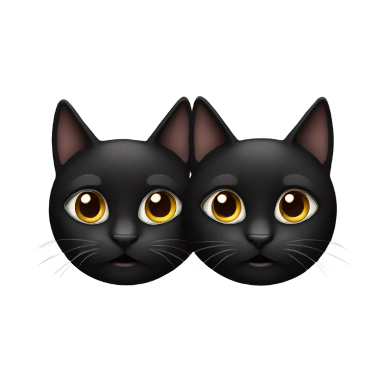 two black cats  emoji