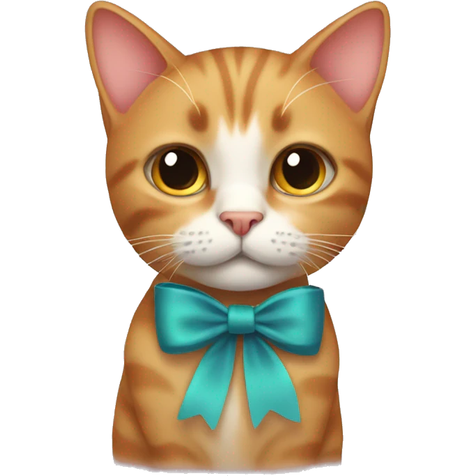 A cat with a bow emoji