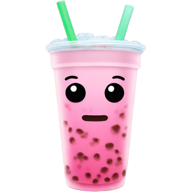 Pink ice boba tea emoji