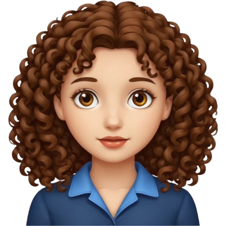 Pretty girl with curly hair emoji