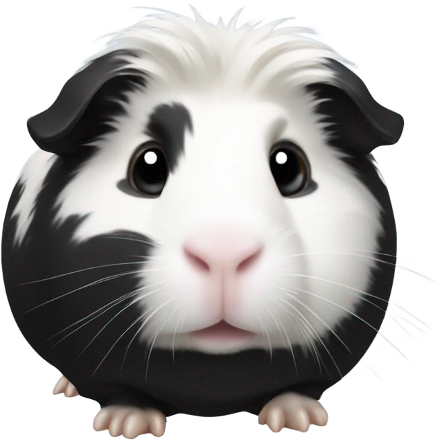 Black and White guinea pig emoji