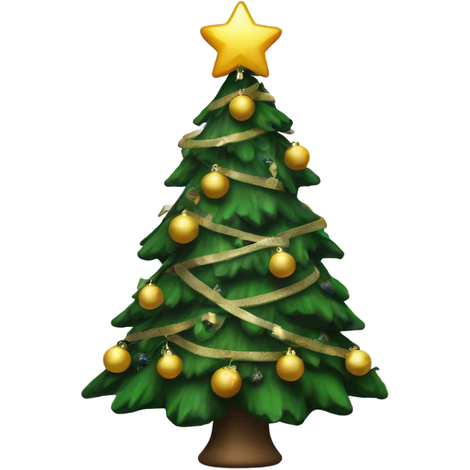 Christmas tree with black ornaments  emoji