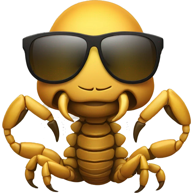 Scorpion with sunglasses emoji