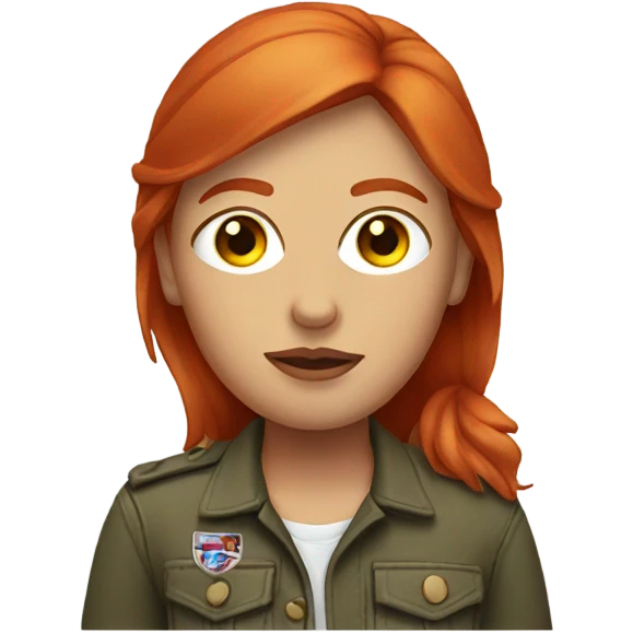 Redhead with left eye patch emoji