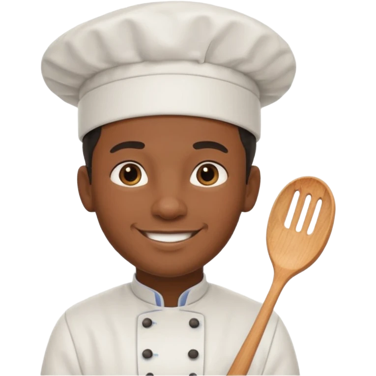black man chef emoji
