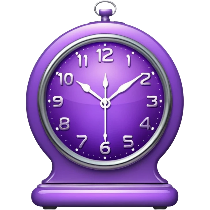 glitter purple clock emoji