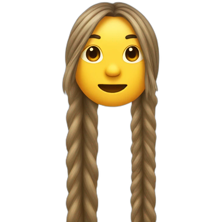 Long hair wrapped around a pole emoji