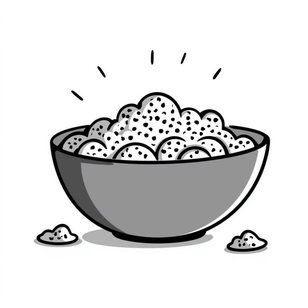 quinoa grains in a bowl emoji