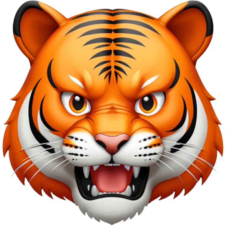 angry tiger face growling emoji