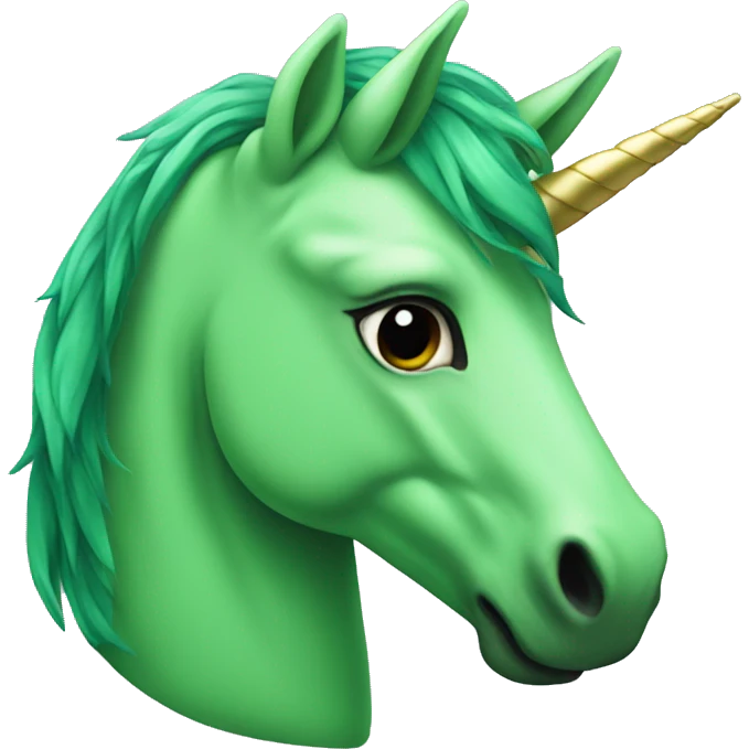 Green unicorn  emoji