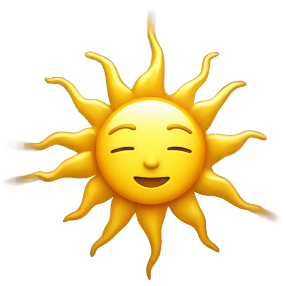 Melting sunshine emoji