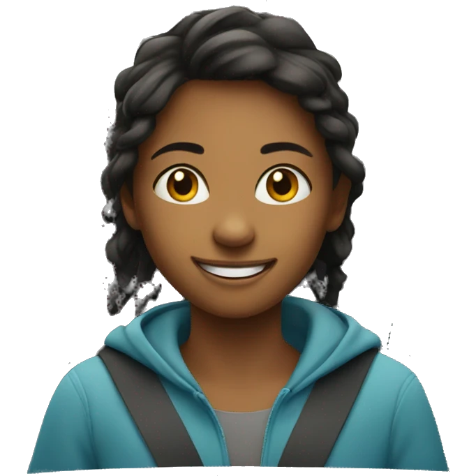 smiling girl in car interior emoji