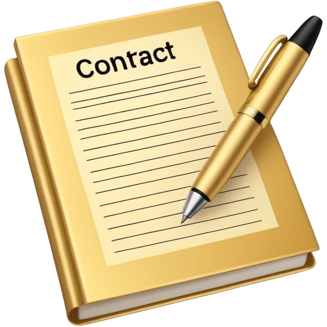 Professional safe guarantee contract golden paper signed emoji