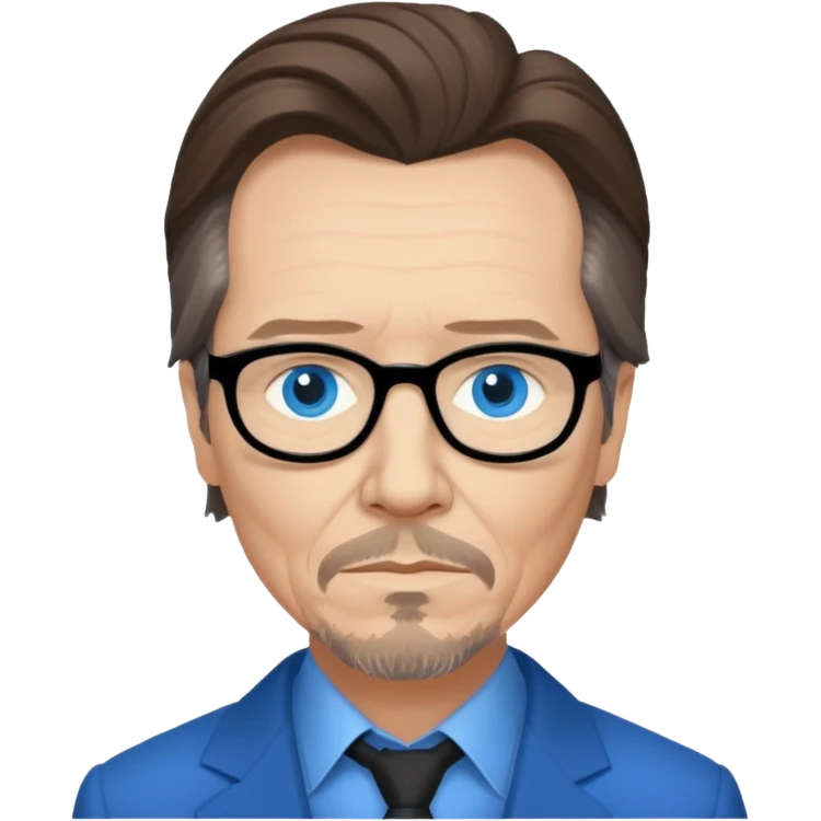 Gary Oldman with blue eyes emoji