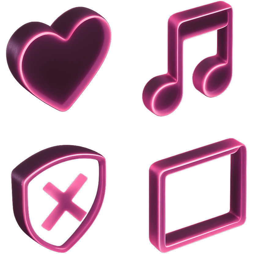 Blackpink inspired icon, pink and black, sleek and translucent emoji