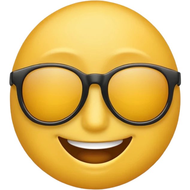 Blank emoji with sunglasses emoji