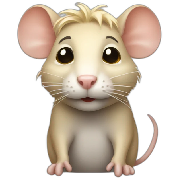 Rat with blond hair emoji
