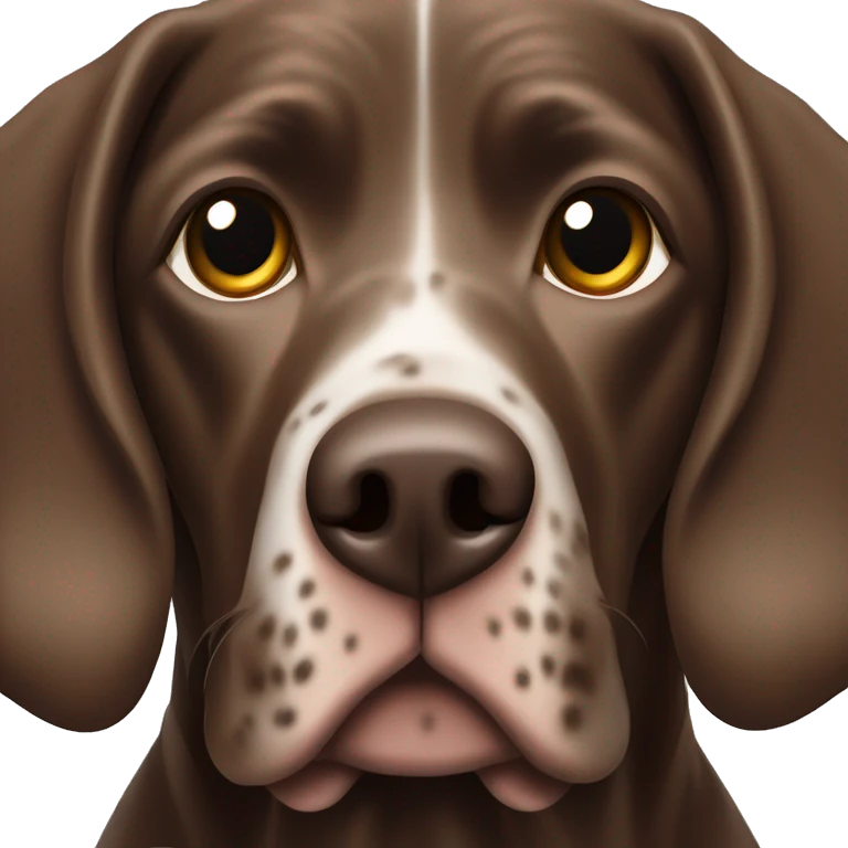 all brown german short hair pointer dog emoji