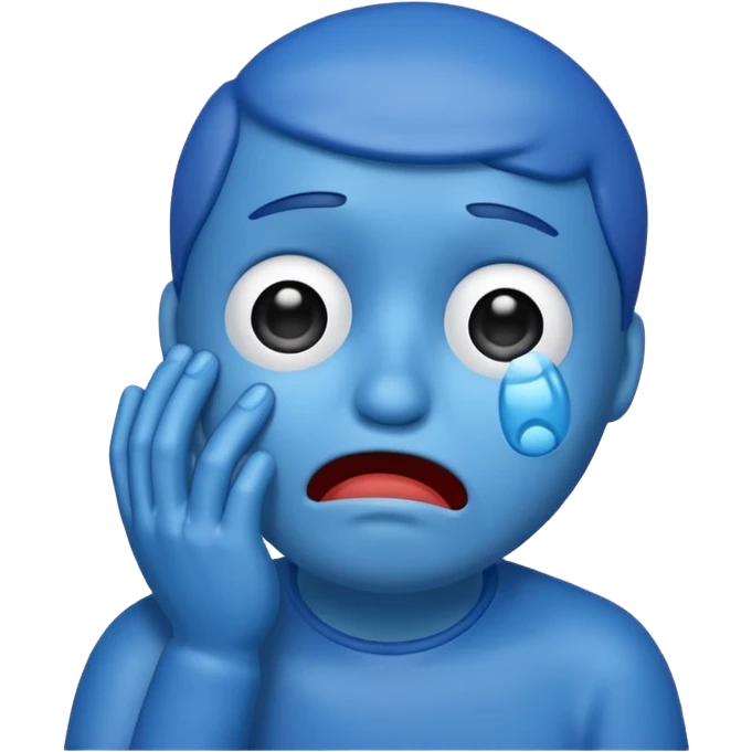 blue guy crying emoji