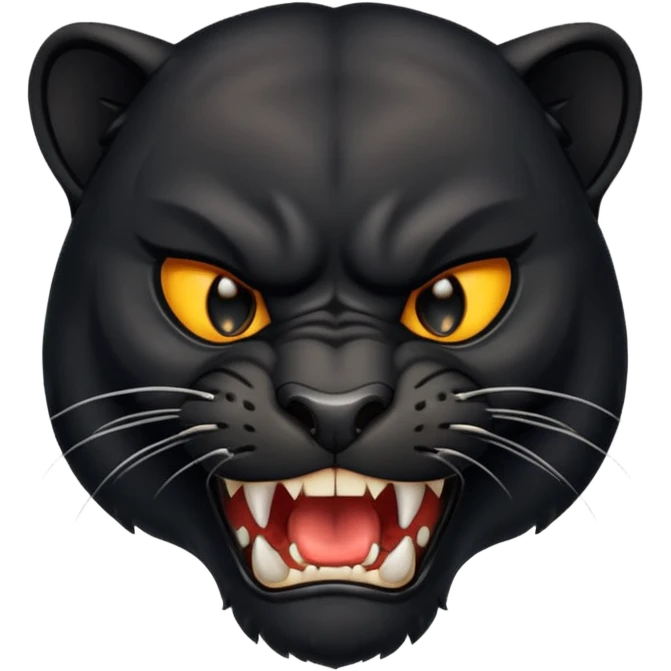 angry panther animal emoji