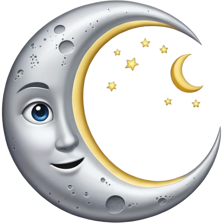 Right facing moon  emoji
