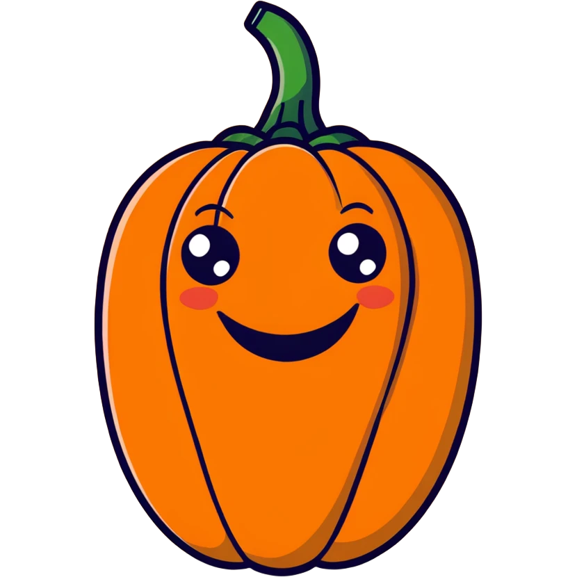 Calabaza with eyes and smile emoji
