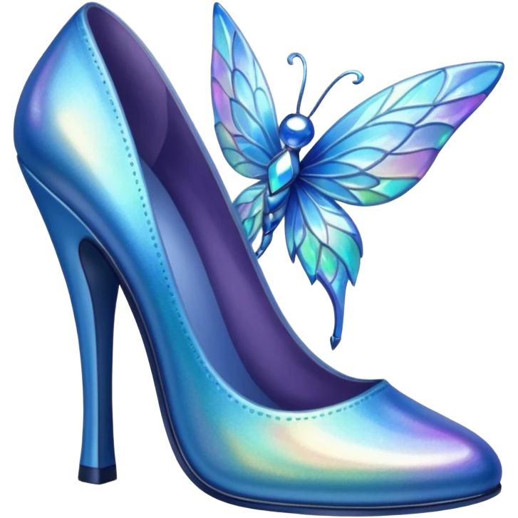 blue fairy high-heeled shoe emoji