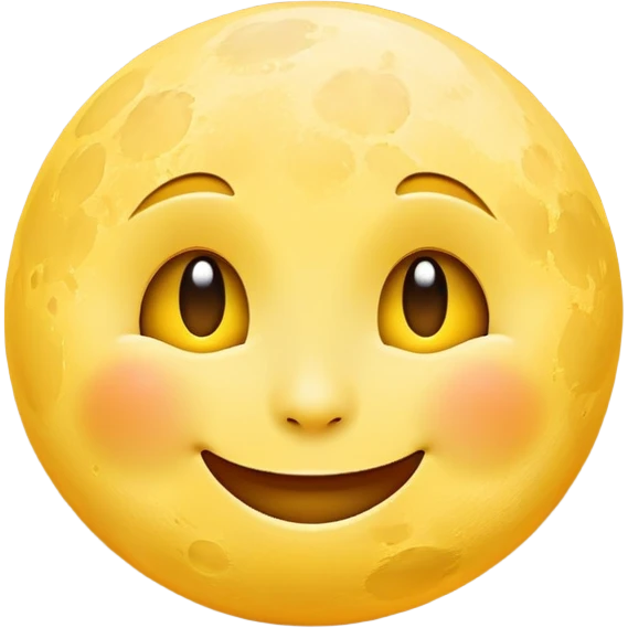 A smiling moon emoji rolling its eyes emoji