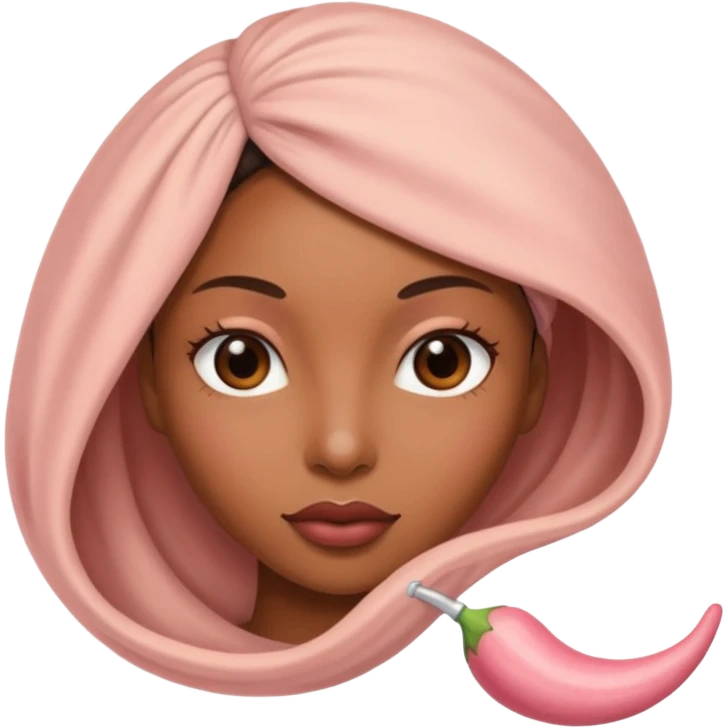 A black woman anatomically correct vagina emoji
