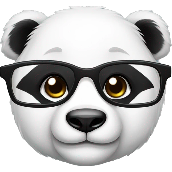 female panda with glasses emoji