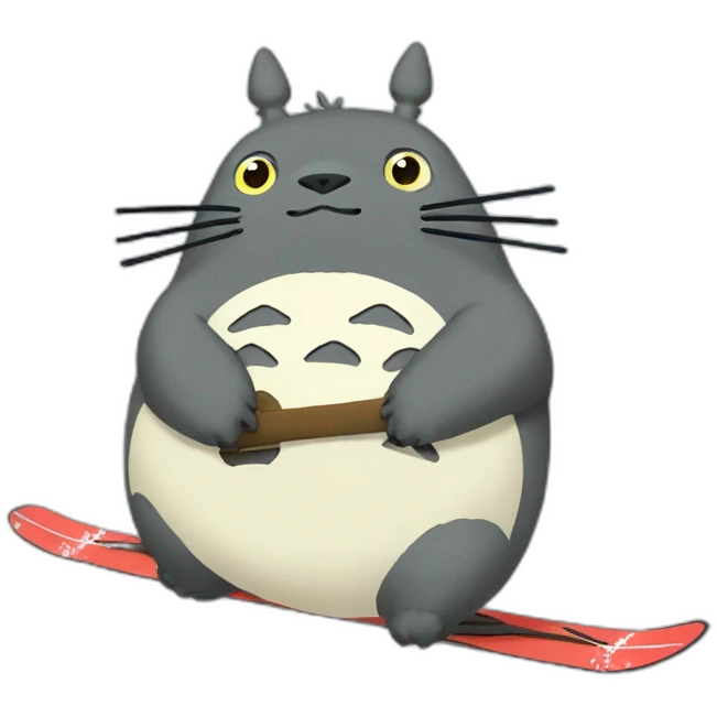 Totoro qui ski emoji