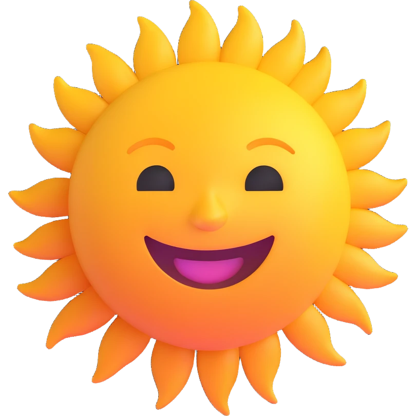 happy sun emoji