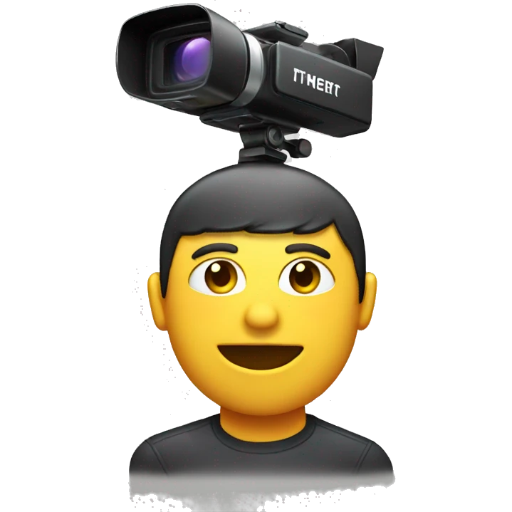 video camera attached to head emoji