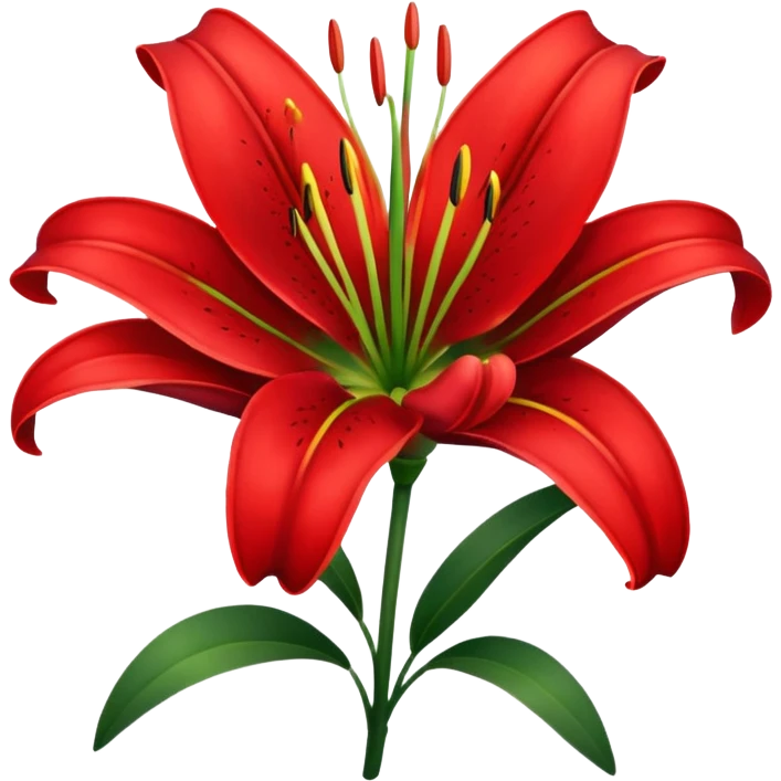 Red lily emoji
