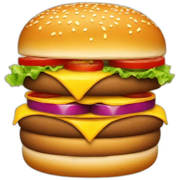 double burger emoji