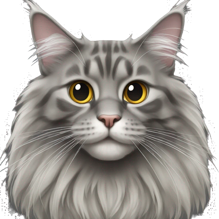 Maine Coon gray emoji