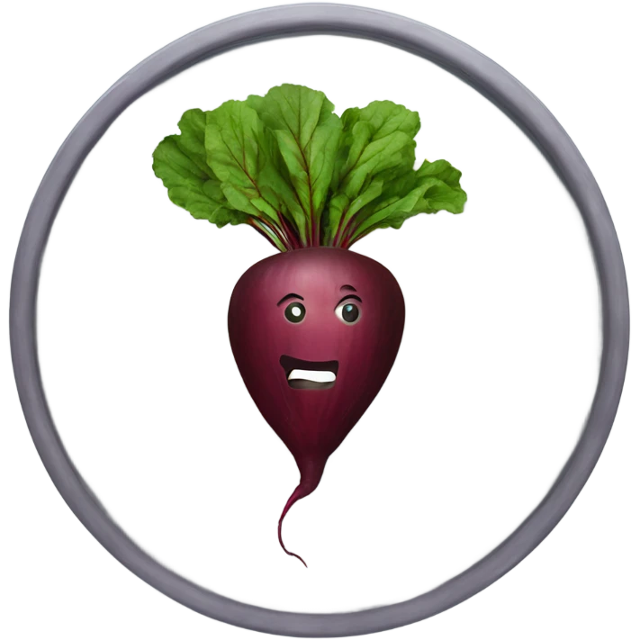 beetroot inside the mirror emoji