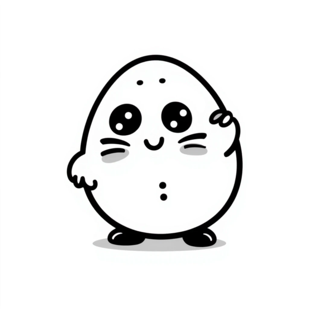 playful hand-drawn Tamagotchi character emoji